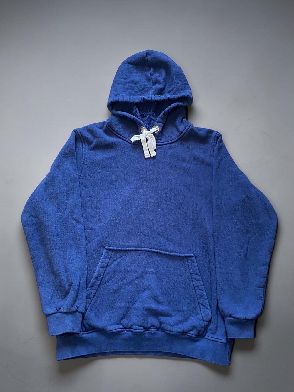 Denim Mens Hoodie Size S Pullover Regular Blue Cotton USA Made Sweatshirt
